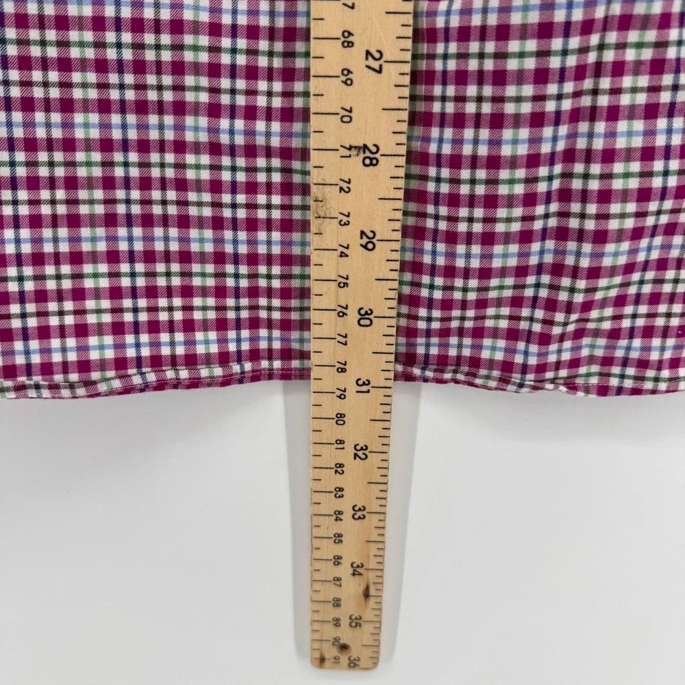 Polo Ralph Lauren Button Down Mens XXL Magenta Plaid Slim Fit‎ Long Sleeve Shirt